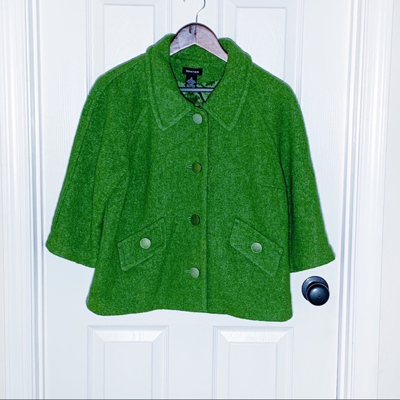 Spence Jackets & Blazers - Bright Kelly Green Boucle Cropped Jacket Size M